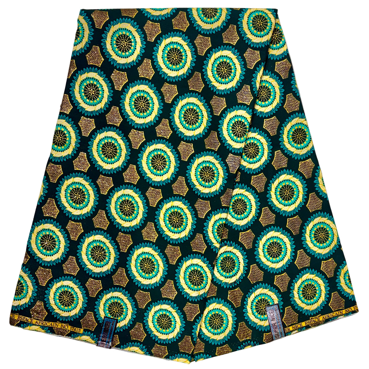 Wax Tissu Pagne Africain pailleté Brillant 6 Yards