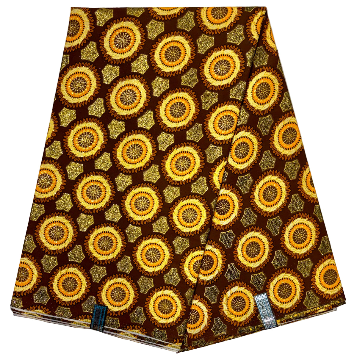 Wax Tissu Pagne Africain pailleté Brillant 6 Yards