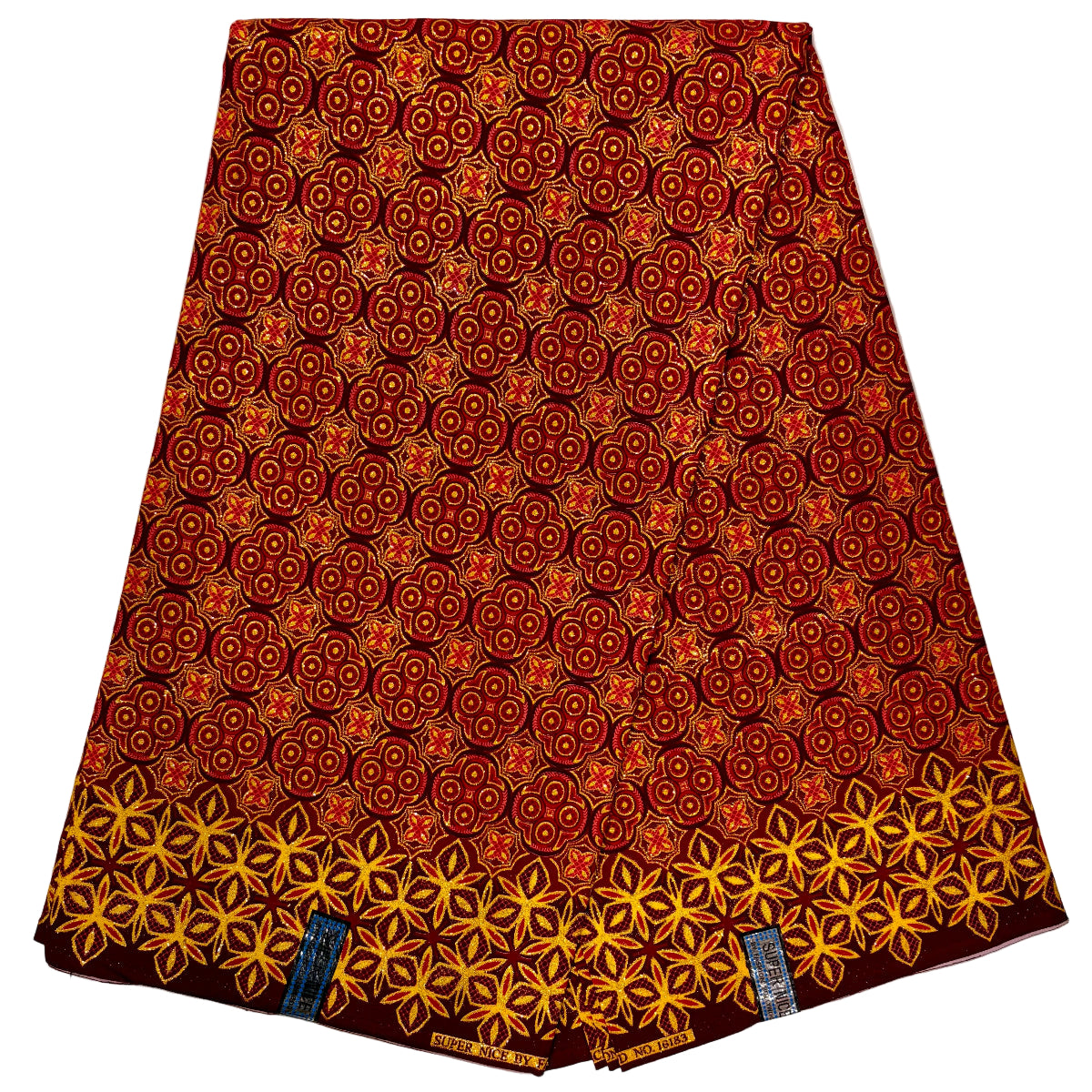 Wax Tissu Pagne Africain pailleté Brillant 6 Yards