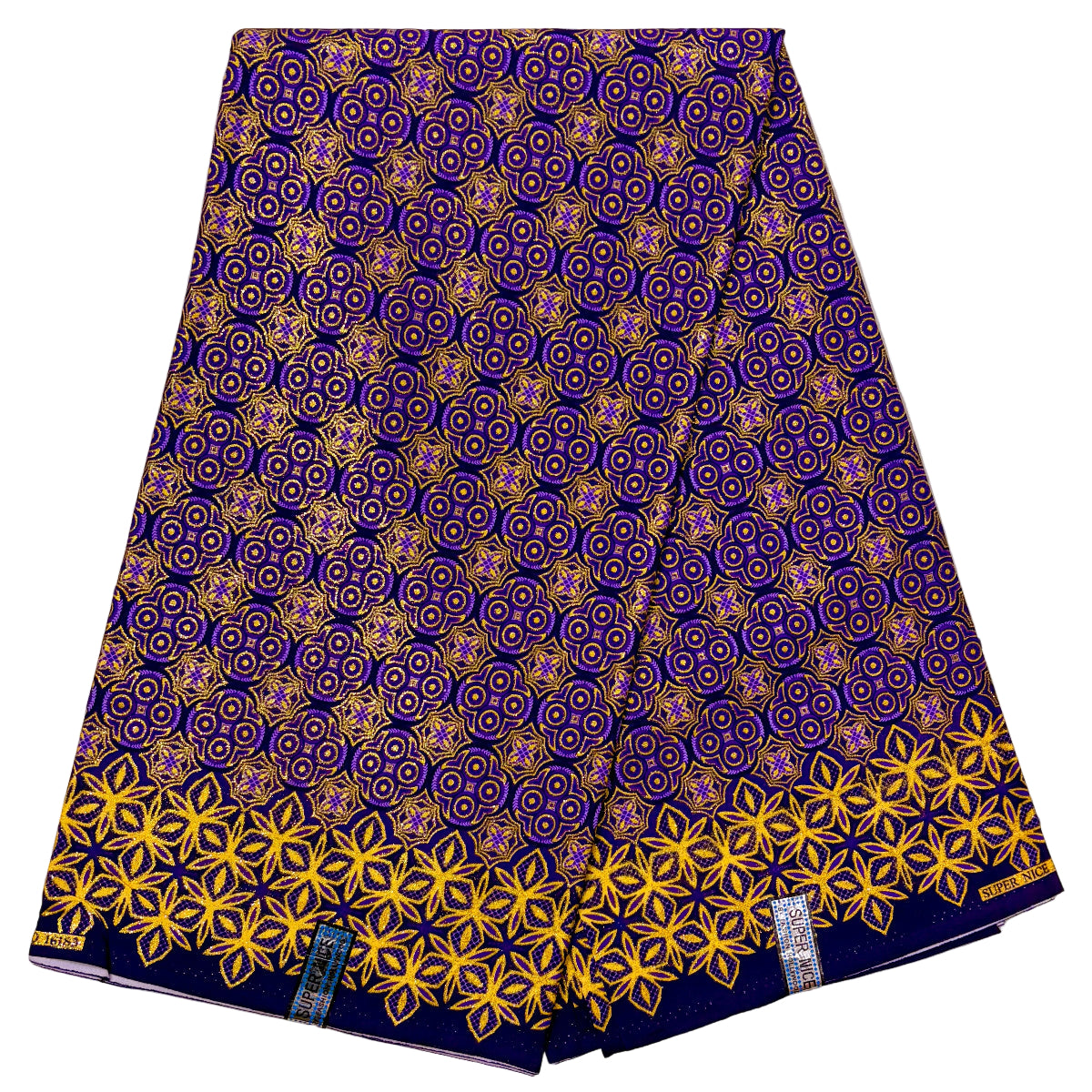 Wax Tissu Pagne Africain pailleté Brillant 6 Yards