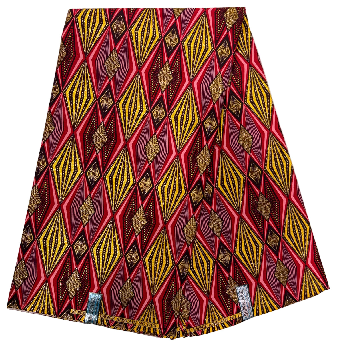 Wax Tissu Pagne Africain pailleté Brillant 6 Yards