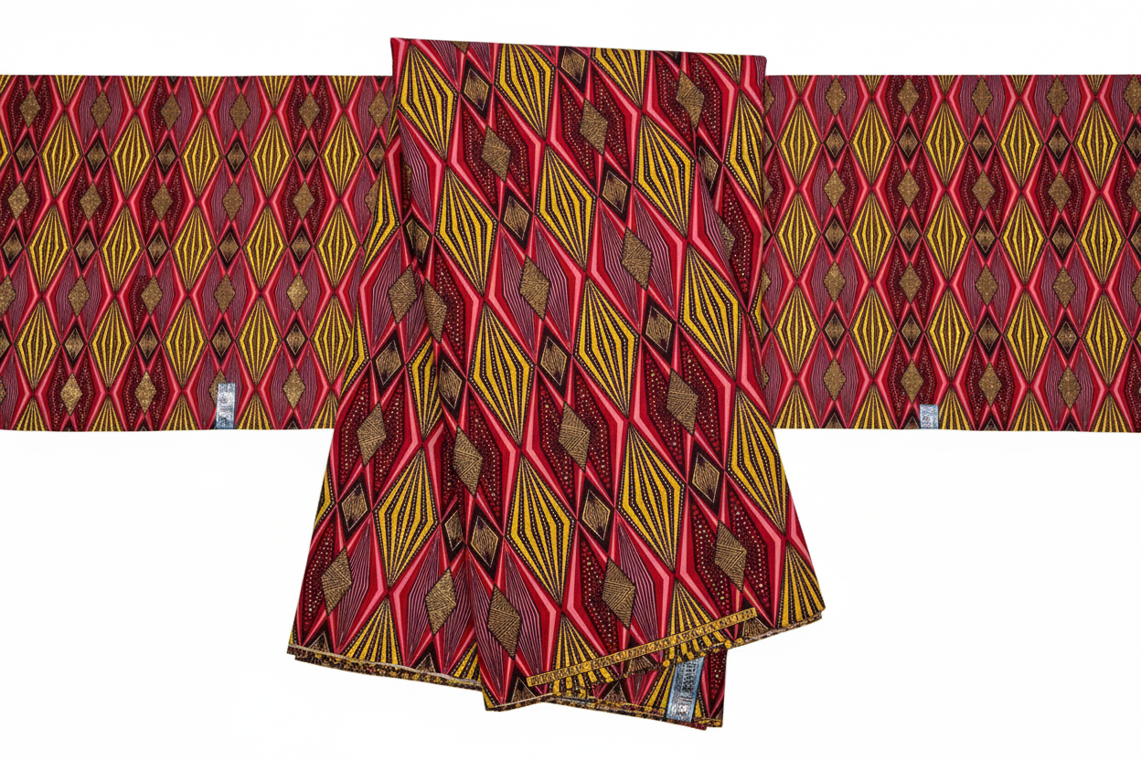 Wax Tissu Pagne Africain pailleté Brillant 6 Yards