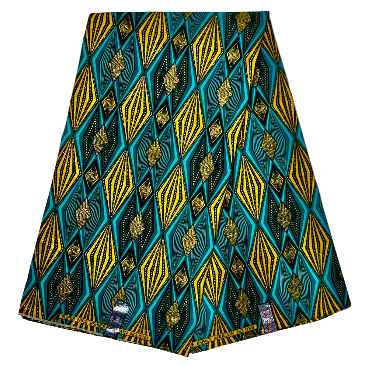 Wax Tissu Pagne Africain pailleté Brillant 6 Yards