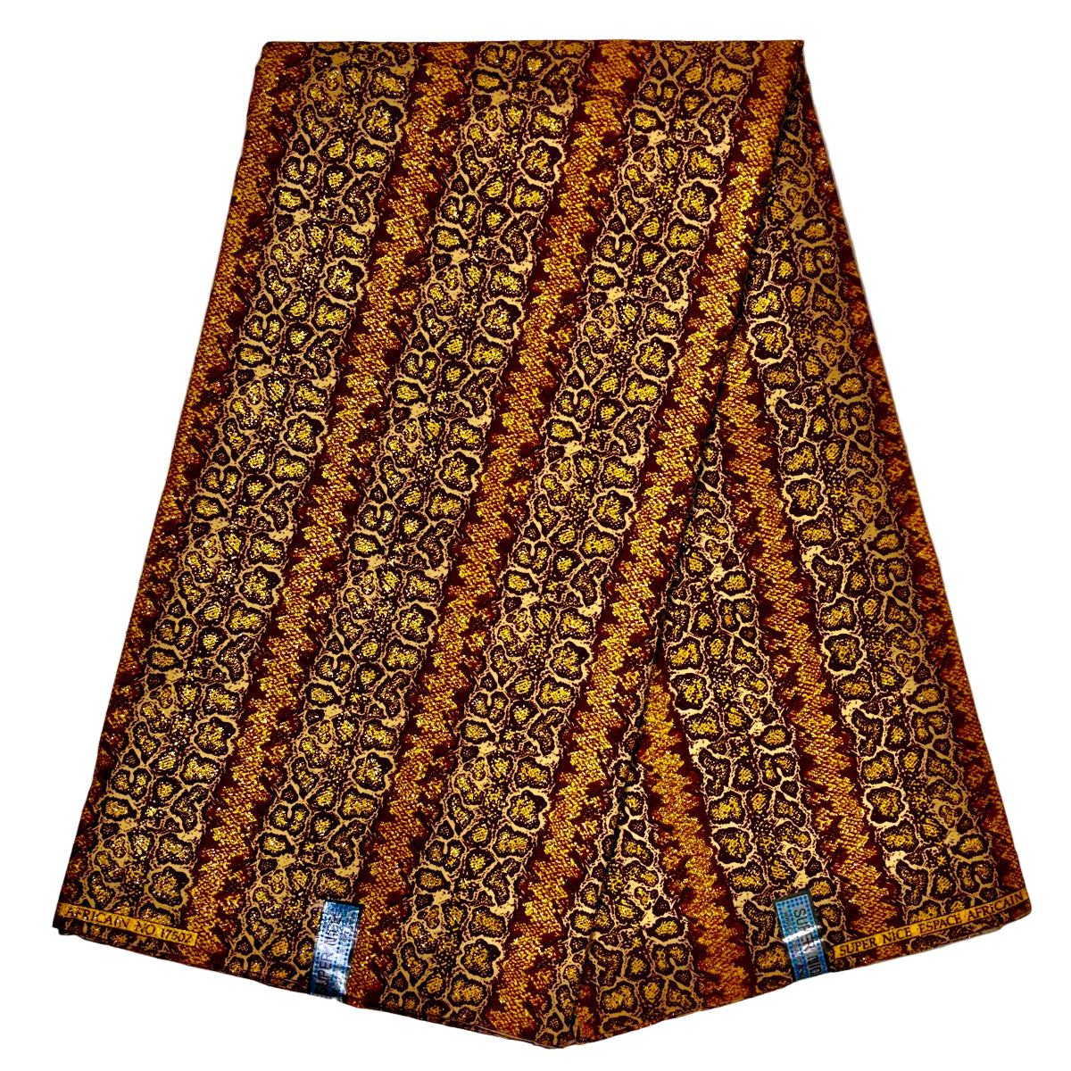 Wax Tissu Pagne Africain pailleté Brillant 6 Yards