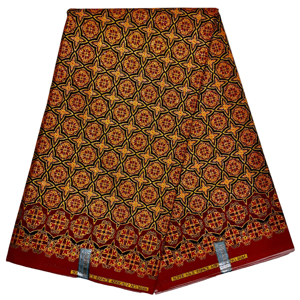 Wax Tissu Pagne Africain pailleté Brillant 6 Yards