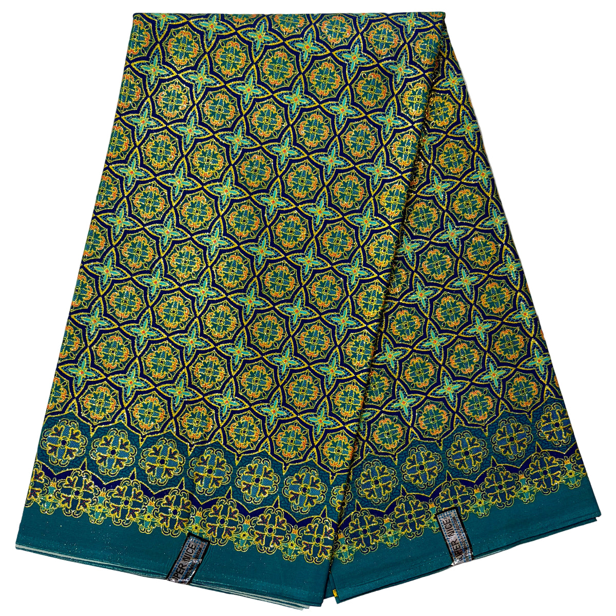 Wax Tissu Pagne Africain pailleté Brillant 6 Yards