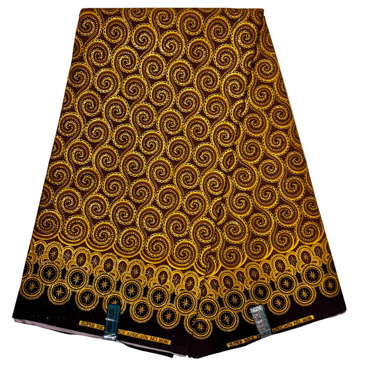 Wax Tissu Pagne Africain pailleté Brillant 6 Yards