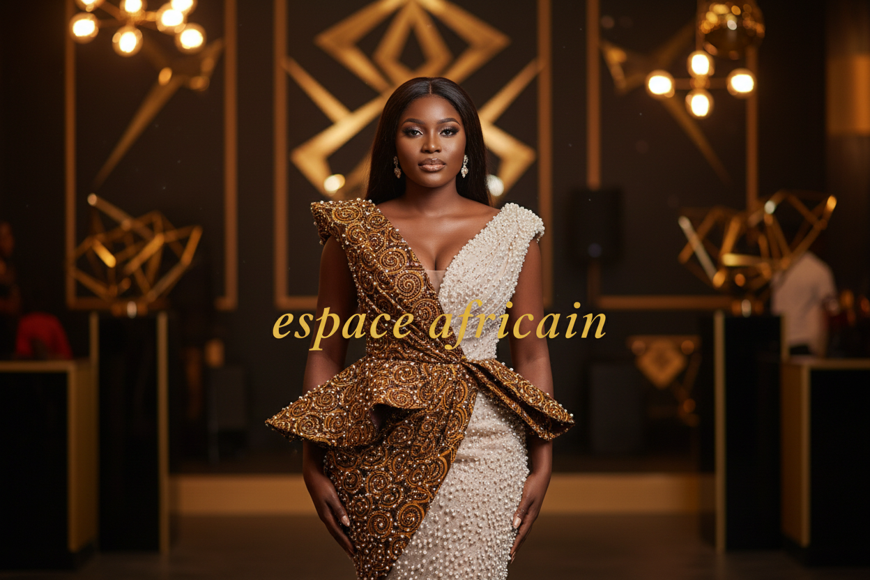 Wax Tissu Pagne Africain pailleté Brillant 6 Yards