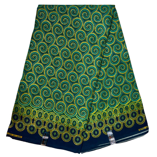 Wax Tissu Pagne Africain pailleté Brillant 6 Yards