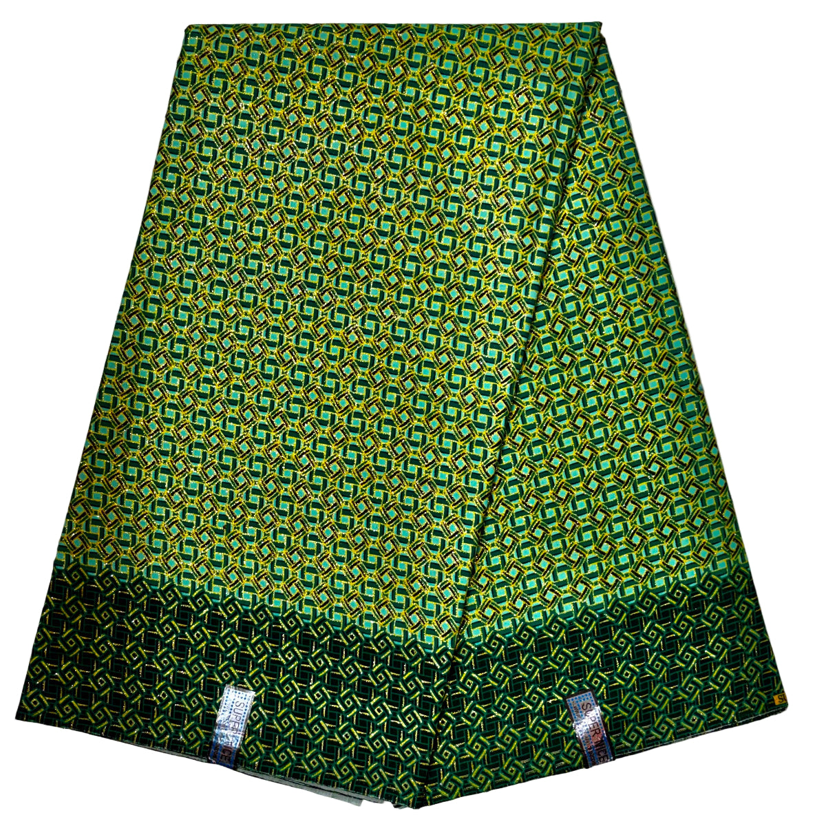Wax Tissu Pagne Africain pailleté Brillant 6 Yards