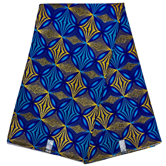 Wax Tissu Pagne Africain pailleté Brillant 6 Yards