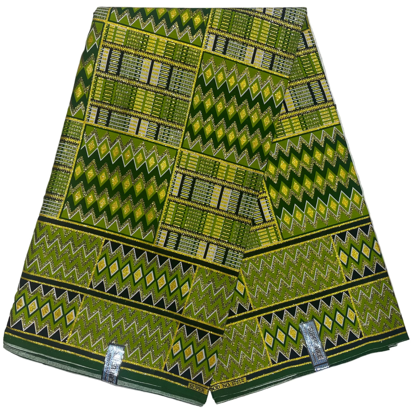 Wax Tissu Pagne Africain pailleté Brillant 6 Yards