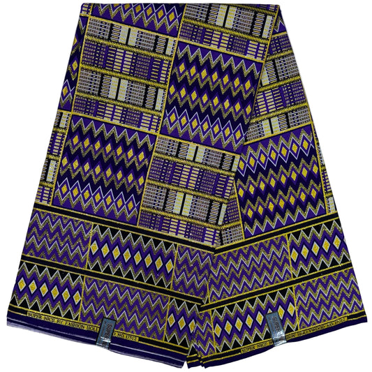 Wax Tissu Pagne Africain pailleté Brillant 6 Yards