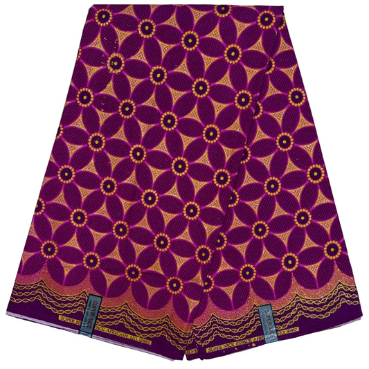 Wax Tissu Pagne Africain pailleté Brillant 6 Yards