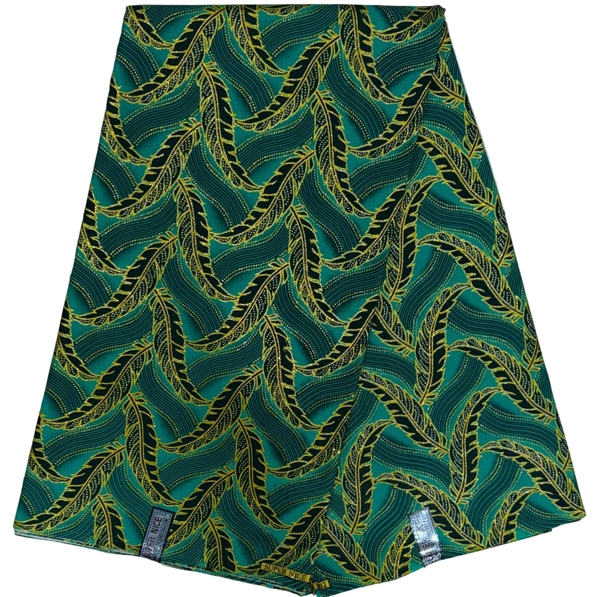 Wax Tissu Pagne Africain pailleté Brillant 6 Yards