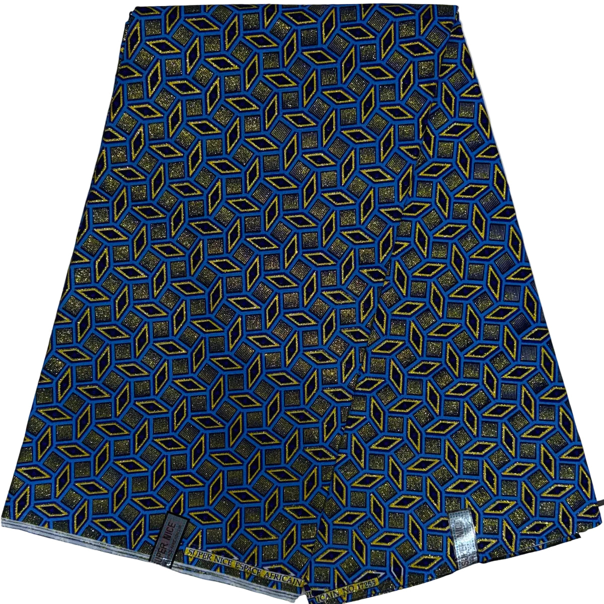 Wax Tissu Pagne Africain pailleté Brillant 6 Yards