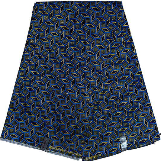 Wax Tissu Pagne Africain pailleté Brillant 6 Yards