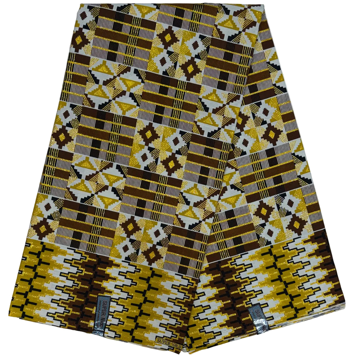 Wax Tissu Pagne Africain pailleté Brillant 6 Yards