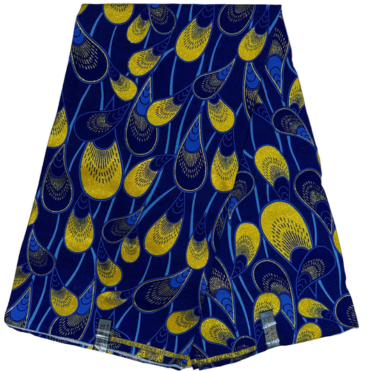 Wax Tissu Pagne Africain pailleté Brillant 6 Yards