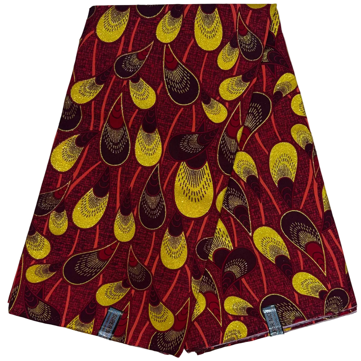 Wax Tissu Pagne Africain pailleté Brillant 6 Yards