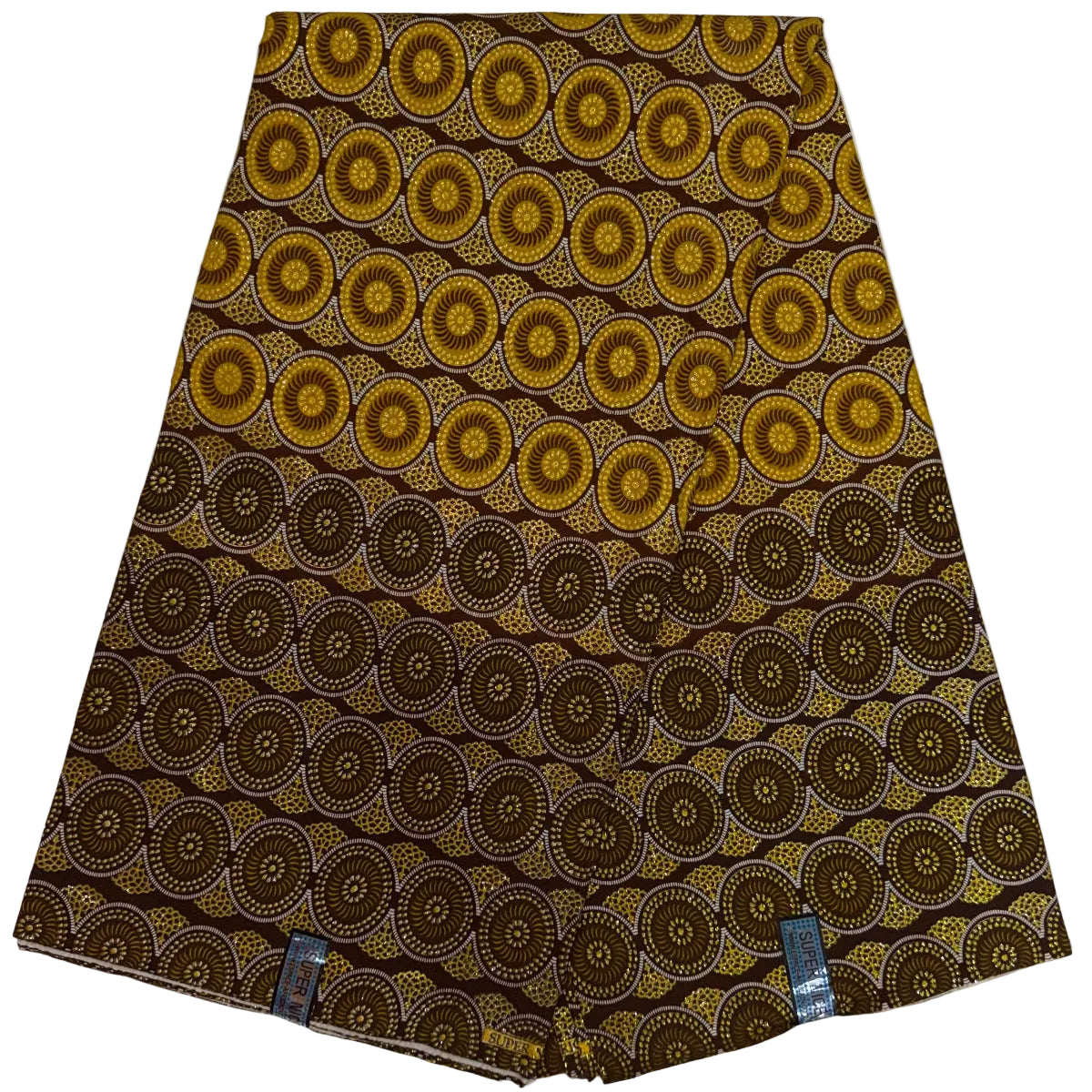 Wax Tissu Pagne Africain pailleté Brillant 6 Yards