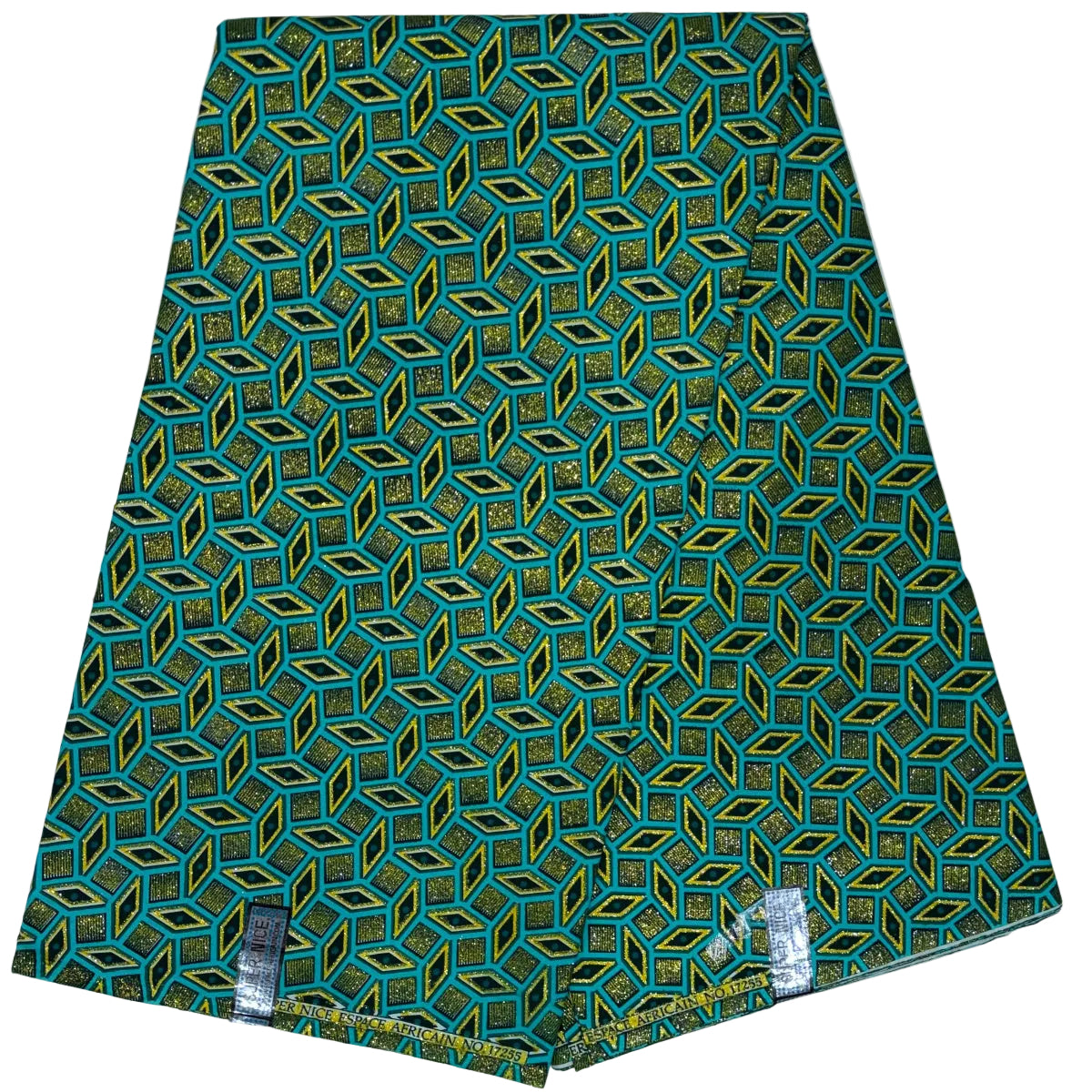 Wax Tissu Pagne Africain pailleté Brillant 6 Yards