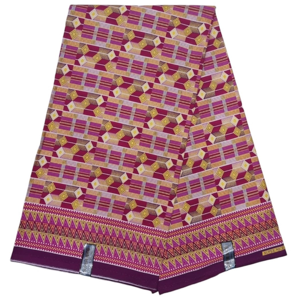 Wax Pagne Tissu Africain Brillant 6 Yards