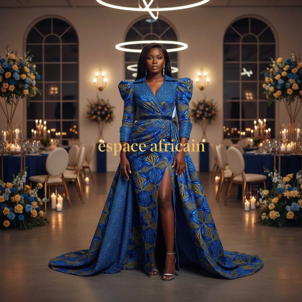 Wax Pagne Tissu Africain Brillant 6 Yards