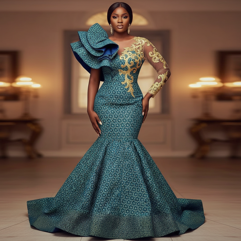 Tissu Pagne Africain Brillant 6 Yards