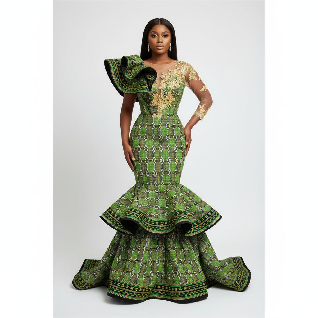 Wax Tissu Pagne Africain Brillant 6 Yards