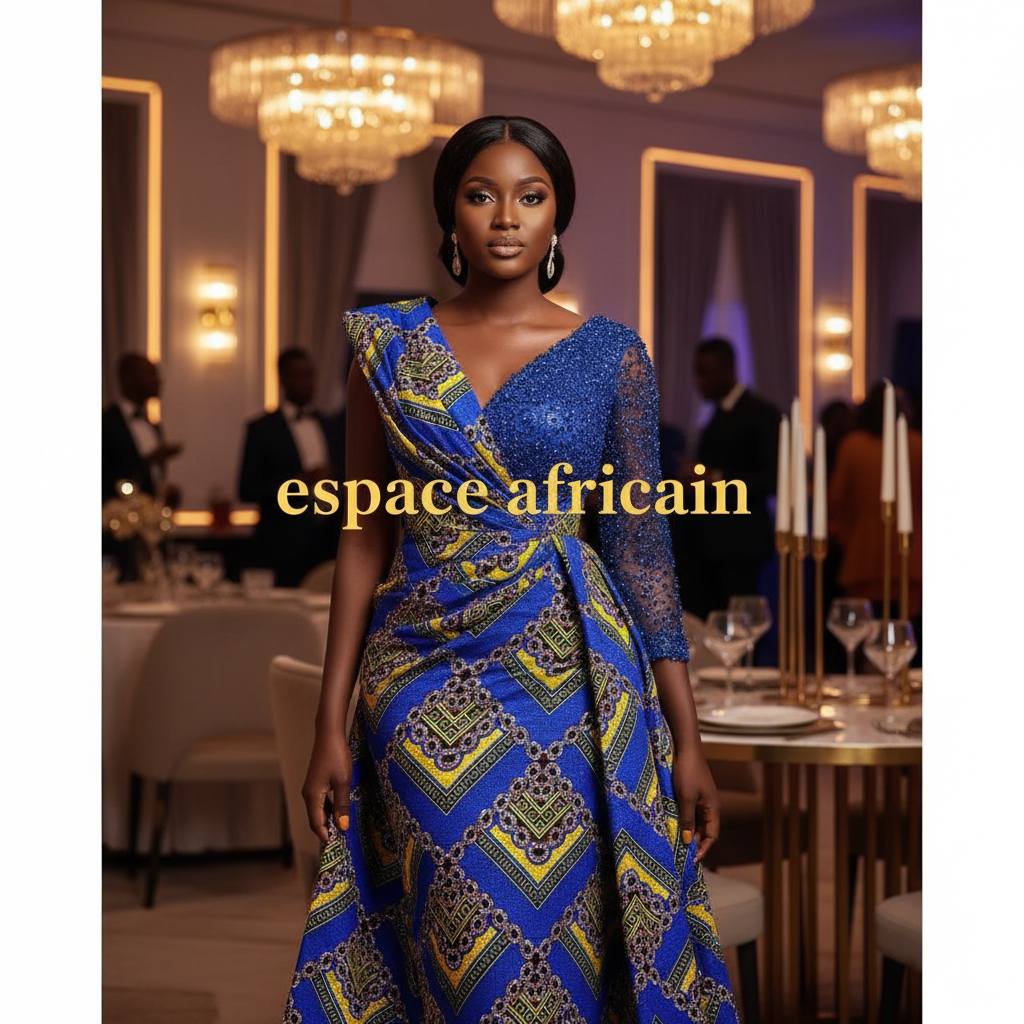 Wax Pagne Tissu Africain Brillant 6 Yards