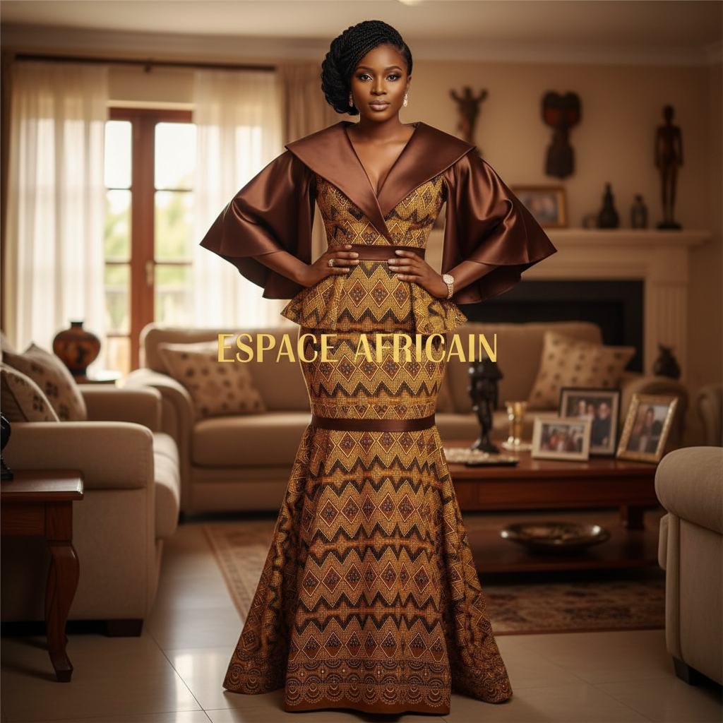 Wax Pagne Tissu Africain Brillant 6 Yards