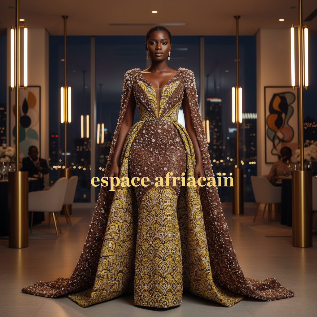 Wax Pagne Tissu Africain Brillant 6 Yards