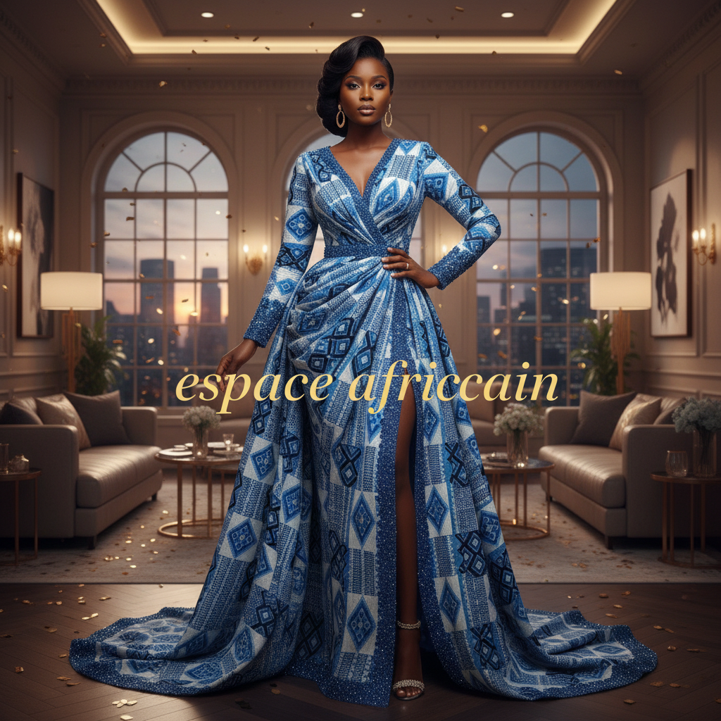 Wax Pagne Tissu Africain Brillant 6 Yards