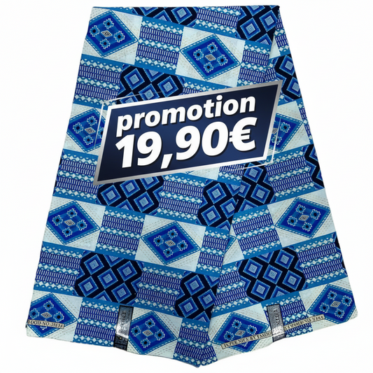 Wax Pagne Tissu Africain Brillant 6 Yards