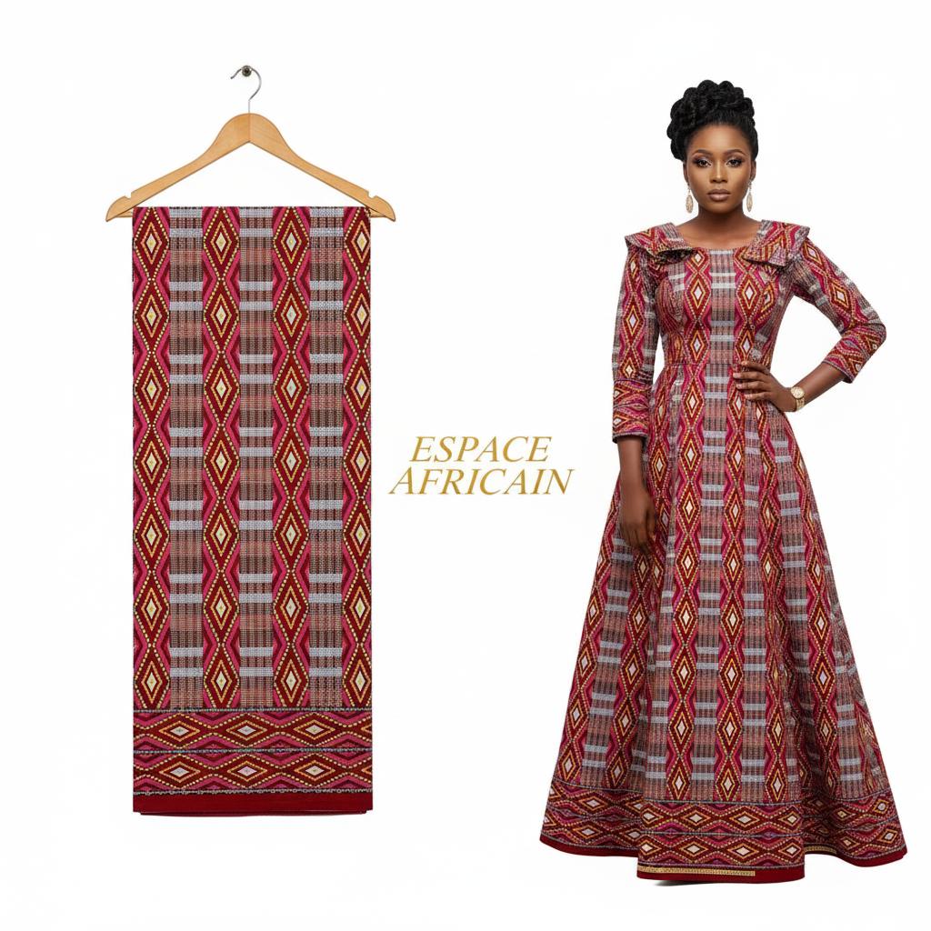 Wax Pagne Tissu Africain Brillant 6 Yards