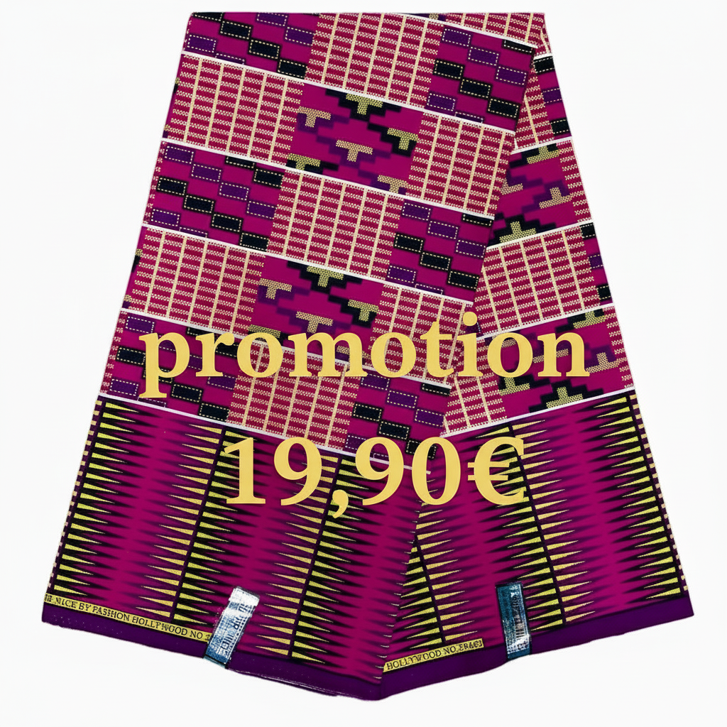 Wax Pagne Tissu Africain Brillant 6 Yards