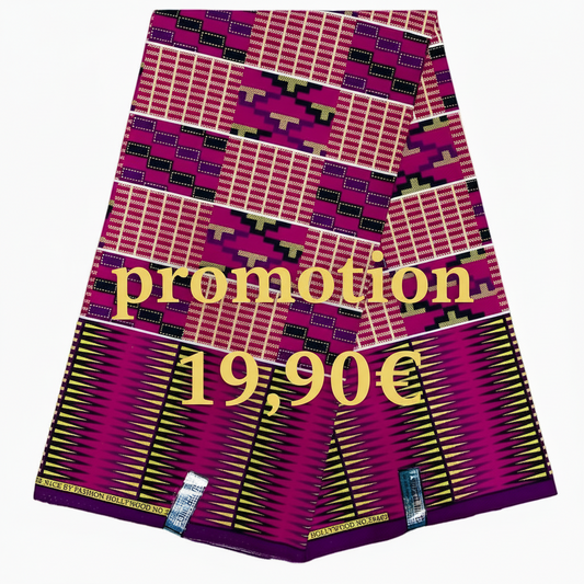 Wax Pagne Tissu Africain Brillant 6 Yards