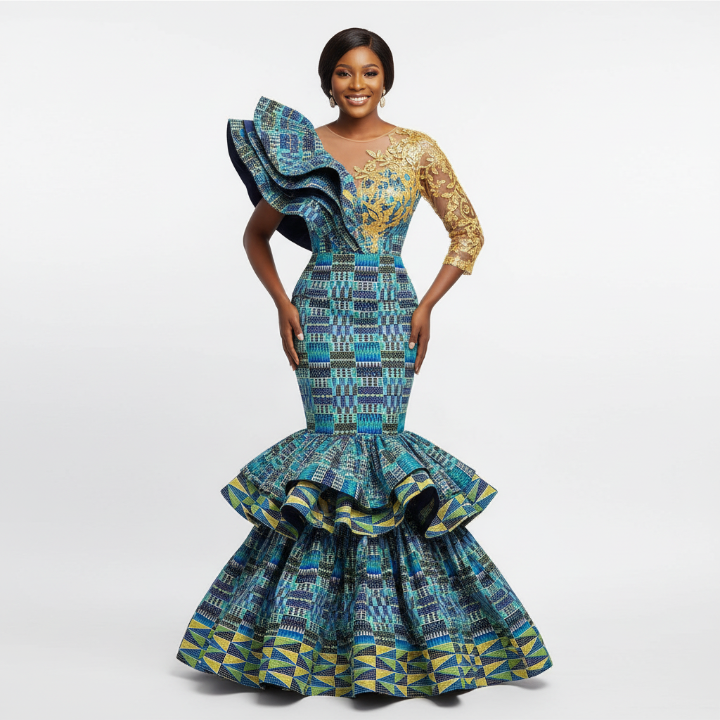 Wax Tissu Pagne Africain Brillant 6 Yards