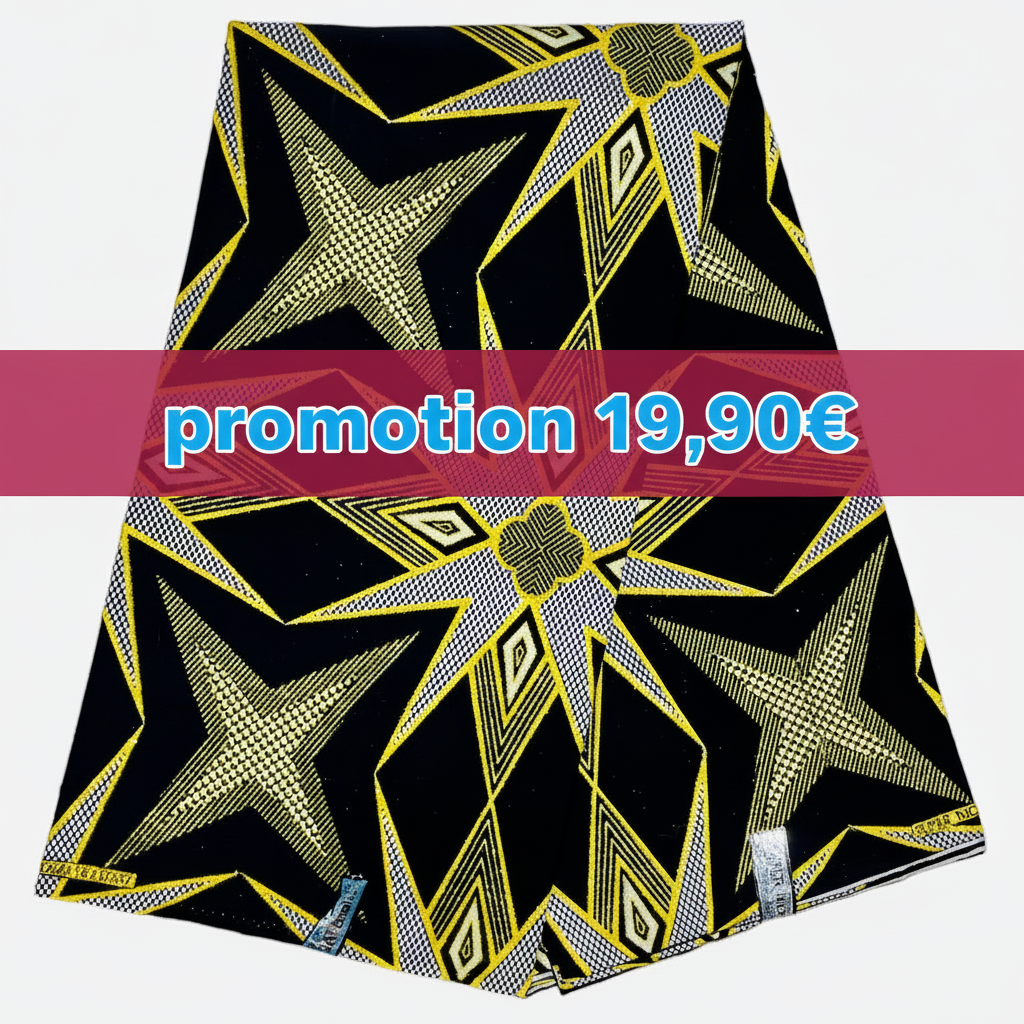 Wax Tissu Pagne Africain Brillant 6 Yards
