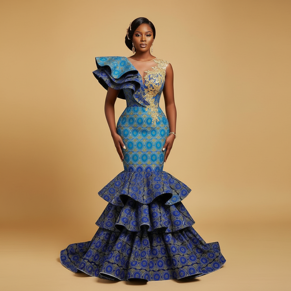 Tissu Pagne Africain Brillant 6 Yards