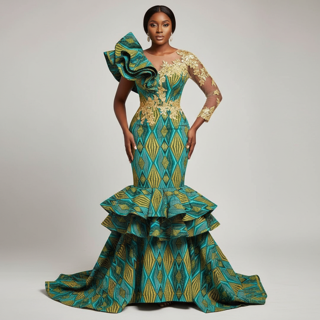 Tissu Pagne Africain Brillant 6 Yards