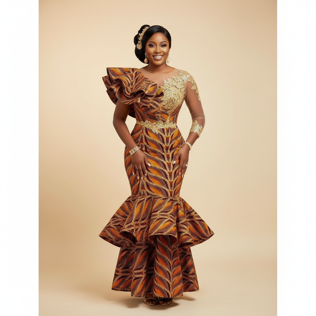 Tissu Pagne Africain Brillant 6 Yards