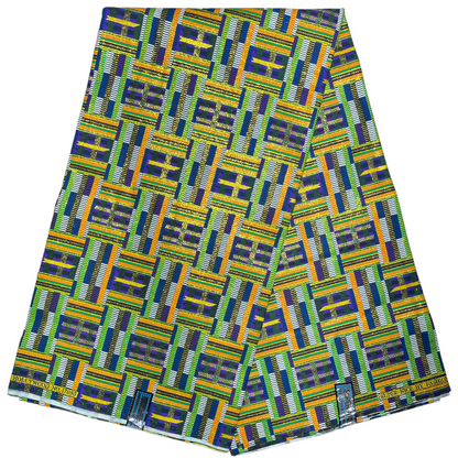 Wax Tissu Pagne Africain Kenté pailleté Brillant 6 Yards